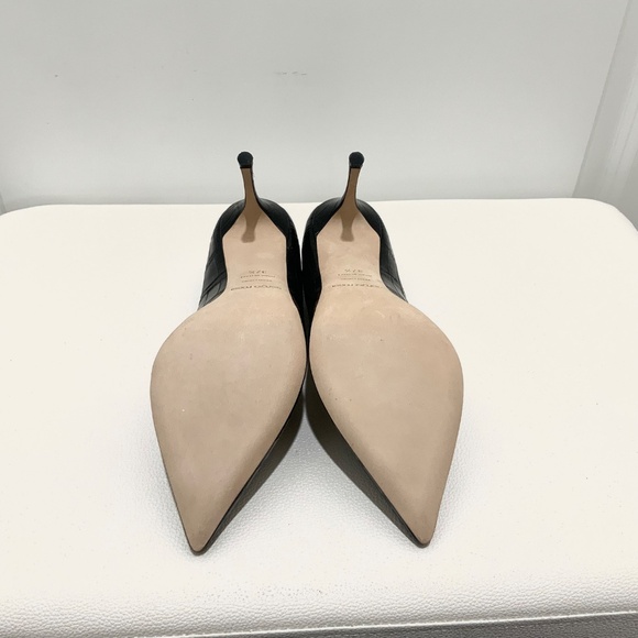 Sergio Rossi Black Croc Embossed Leather Pointed Toe Pumps Stiletto heel Shoes - Picture 12 of 16